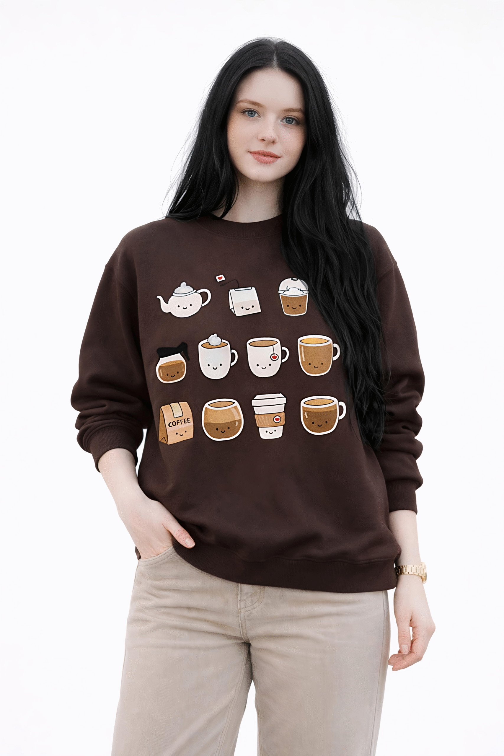 Good Food Good Mood Female Special Sweatshirt - Image 4